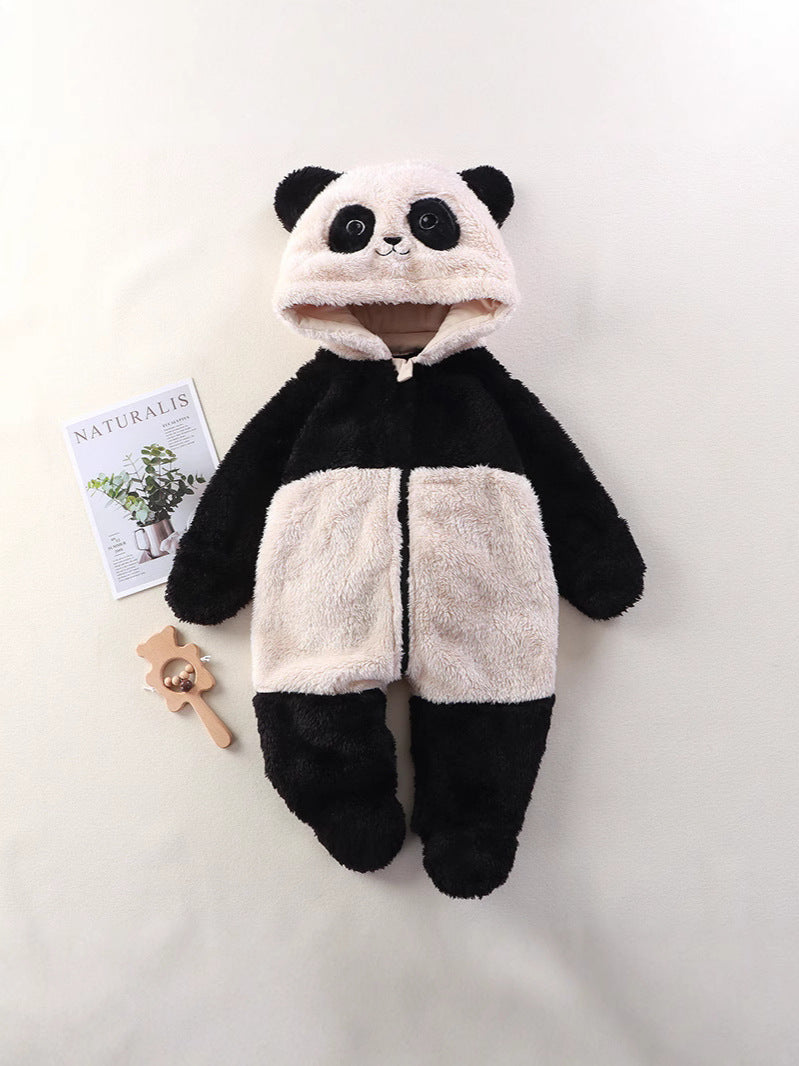 Baby Cartoon Flannel Overalls