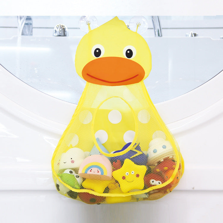 Bath toy mesh net with suction cups
