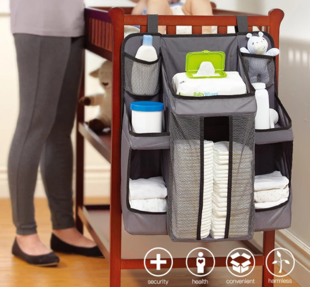 Cot organiser pocket layout