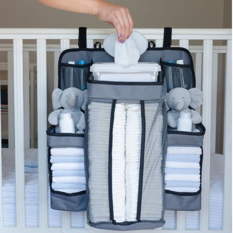 Organiser holding nappies and wipes